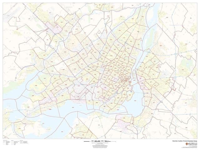 蒙特利尔邮编地图