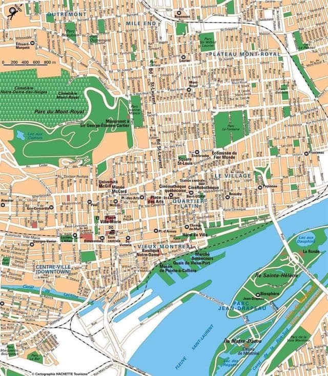 蒙特利尔街道地图